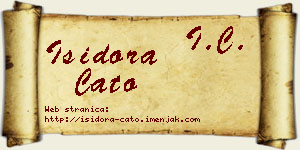 Isidora Ćato vizit kartica